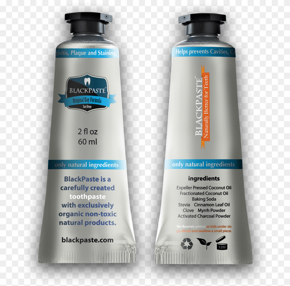 Blackpaste Front Back Tube Bottle, Shampoo, Alcohol, Beer, Beverage Free Transparent Png