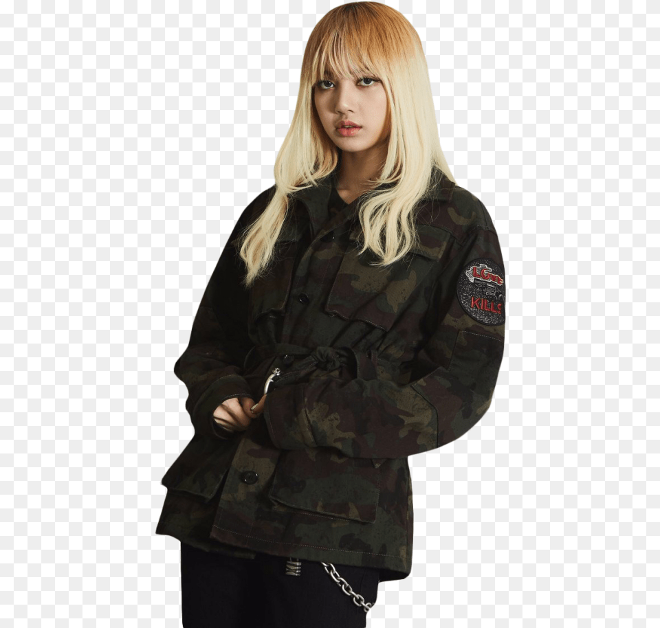 Blackpink Blackpink Lisa Blekpink Lisa Blekpink Lisa Blackpink Nonagon Fw 2017, Adult, Person, Jacket, Woman Free Png