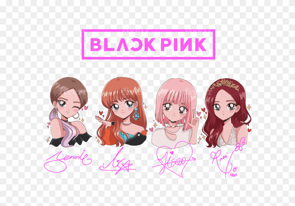 Blackpink Cartoon, Publication, Book, Comics, Adult Png