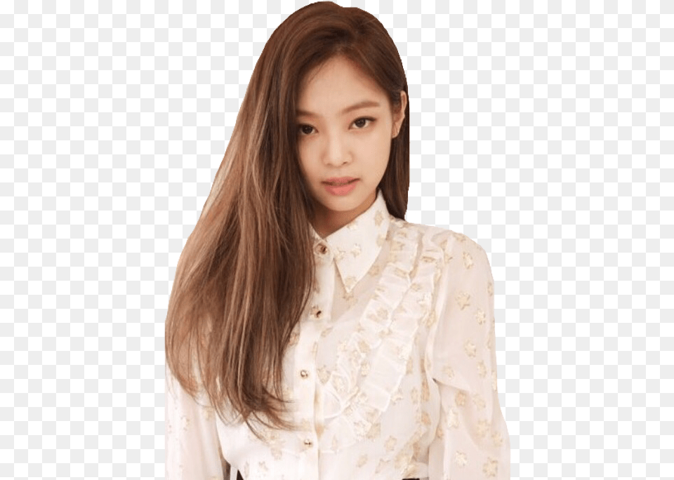 Blackpink Jennie Kpopfreetoedit Blackpink Jennie, Head, Blouse, Clothing, Face Png