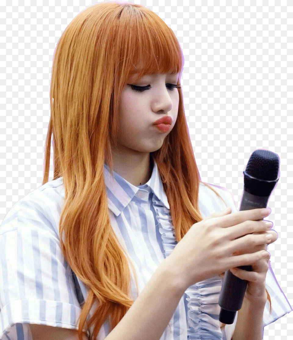 Blackpink Lisa Fofa, Microphone, Electrical Device, Solo Performance, Person Png