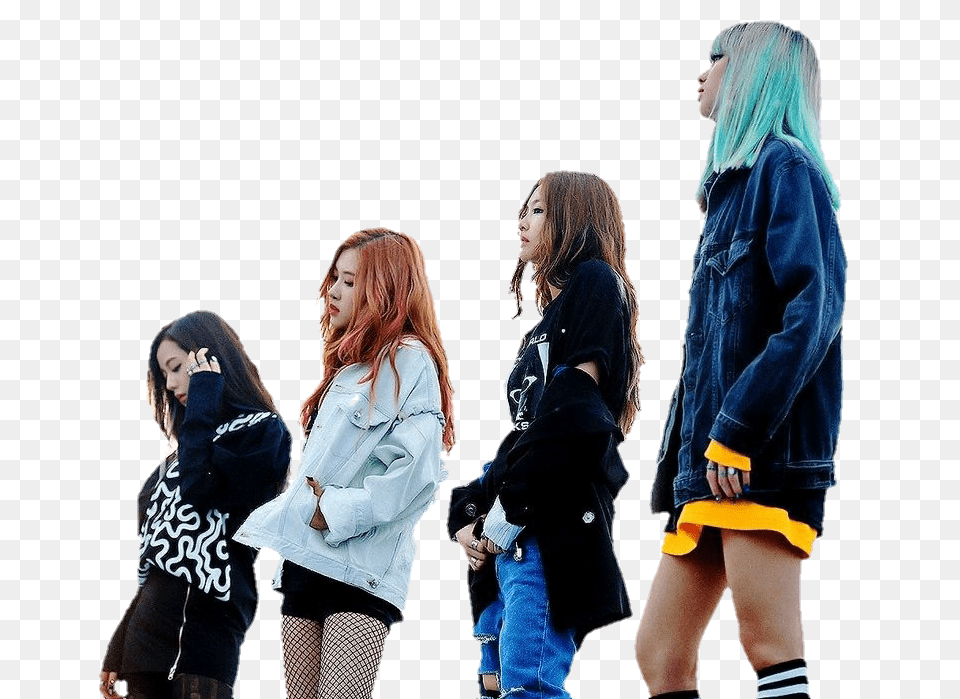 Blackpink Lisa Jisoo Jinnie Rose Kpop Yg Family Bigbang, Clothing, Coat, Adult, Person Png Image