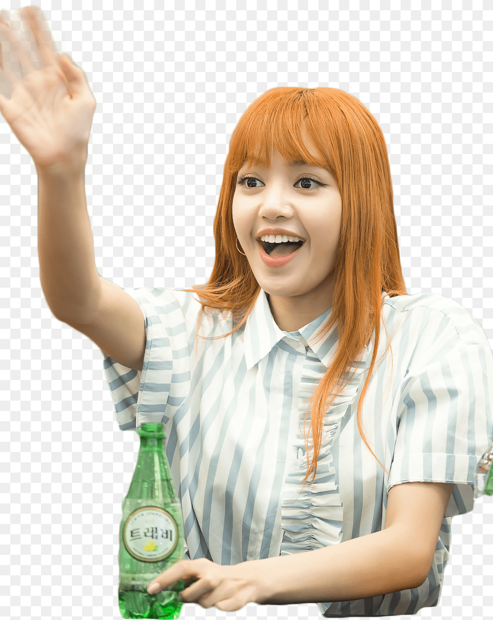 Blackpink Lisamanoban Kpop Stickers Lisa Girl, Photography, Person, Liquor, Head Free Png