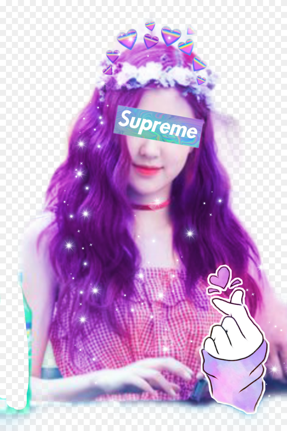 Blackpink Ros Ai Yeu Ros Khong Nao Blackpink Rose Flower Crown, Purple, Adult, Female, Person Free Transparent Png