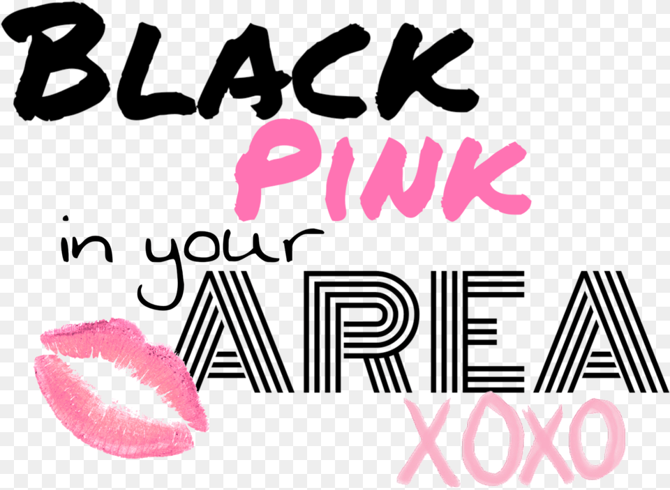 Blackpink Text Blackpinkinyourarea Sticker By Millie Blackpink In Your Area Logo, Cosmetics, Lipstick, Body Part, Mouth Png