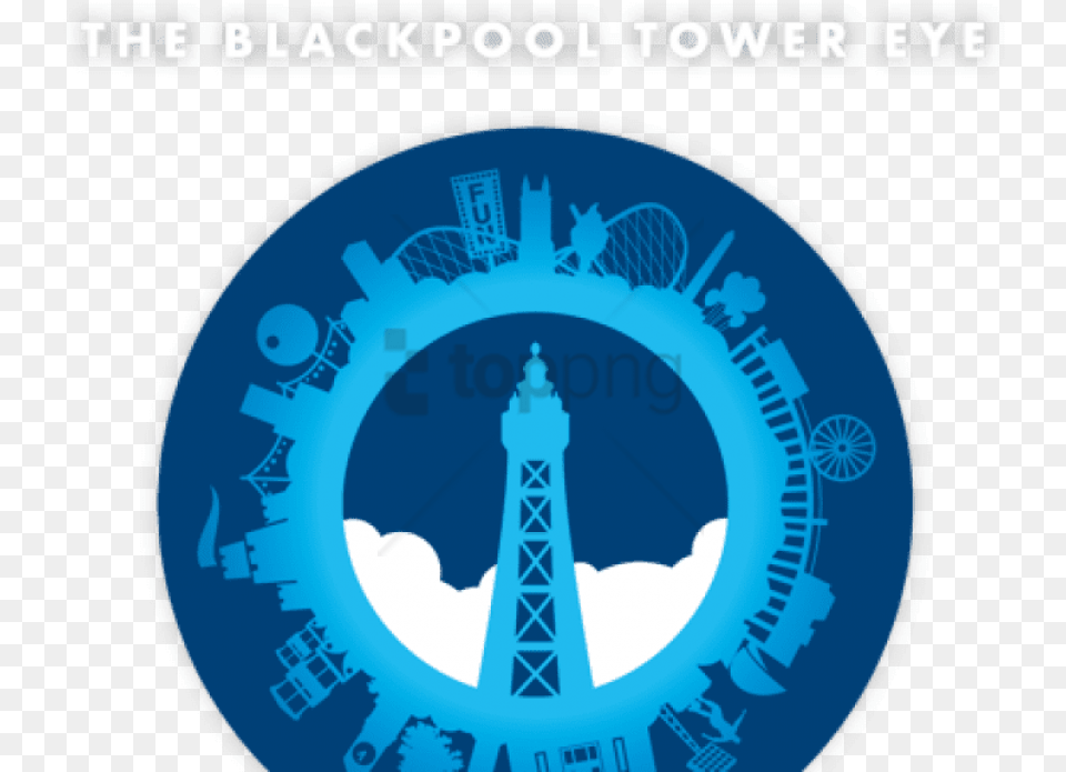 Blackpool Tower Eye Logo Image With Blackpool Tower Eye, City, Emblem, Symbol Free Transparent Png