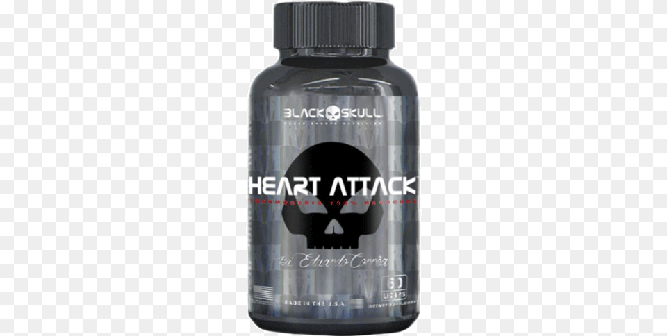Blackskull Usa Heart Attack 60 Capsules L Carnitina Black Skull, Bottle, Ink Bottle, Shaker Free Png Download