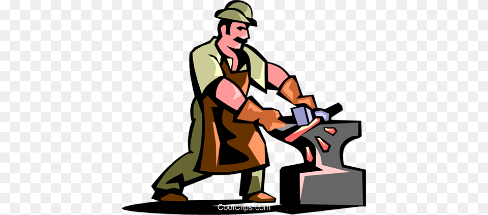Blacksmith Royalty Vector Clip Art Illustration, Adult, Male, Man, Person Png