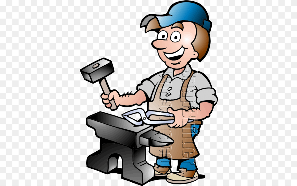 Blacksmith Worker With Blacksmith Tools Clipart, Baby, Person, Face, Head Png