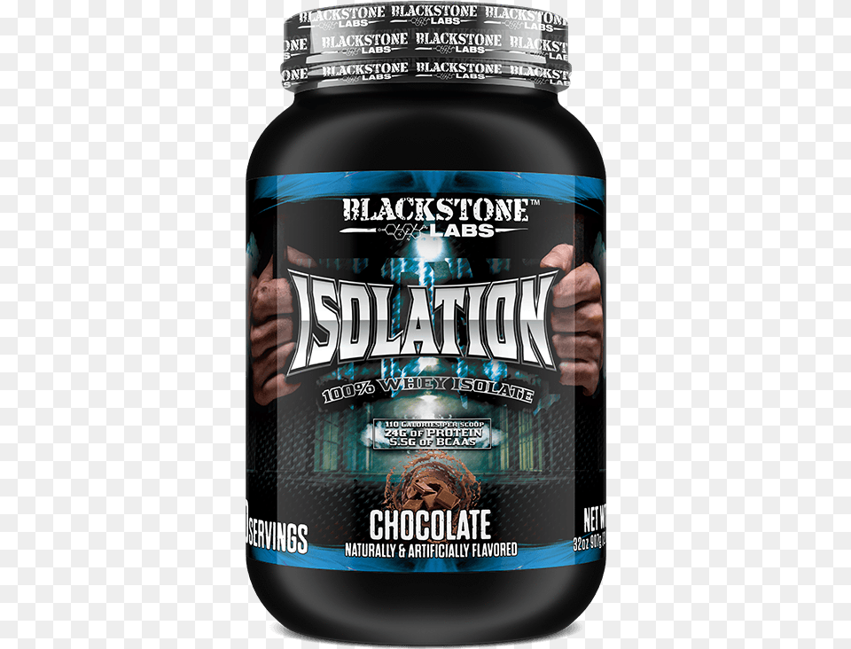 Blackstone Labs Isolation 30 Servings Proteinwhey Black Stone Protein, Can, Tin Png