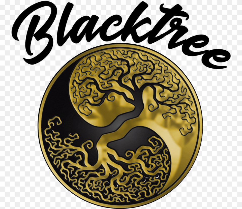 Blacktree Celtic Tree Of Life Symbol, Gold Free Png