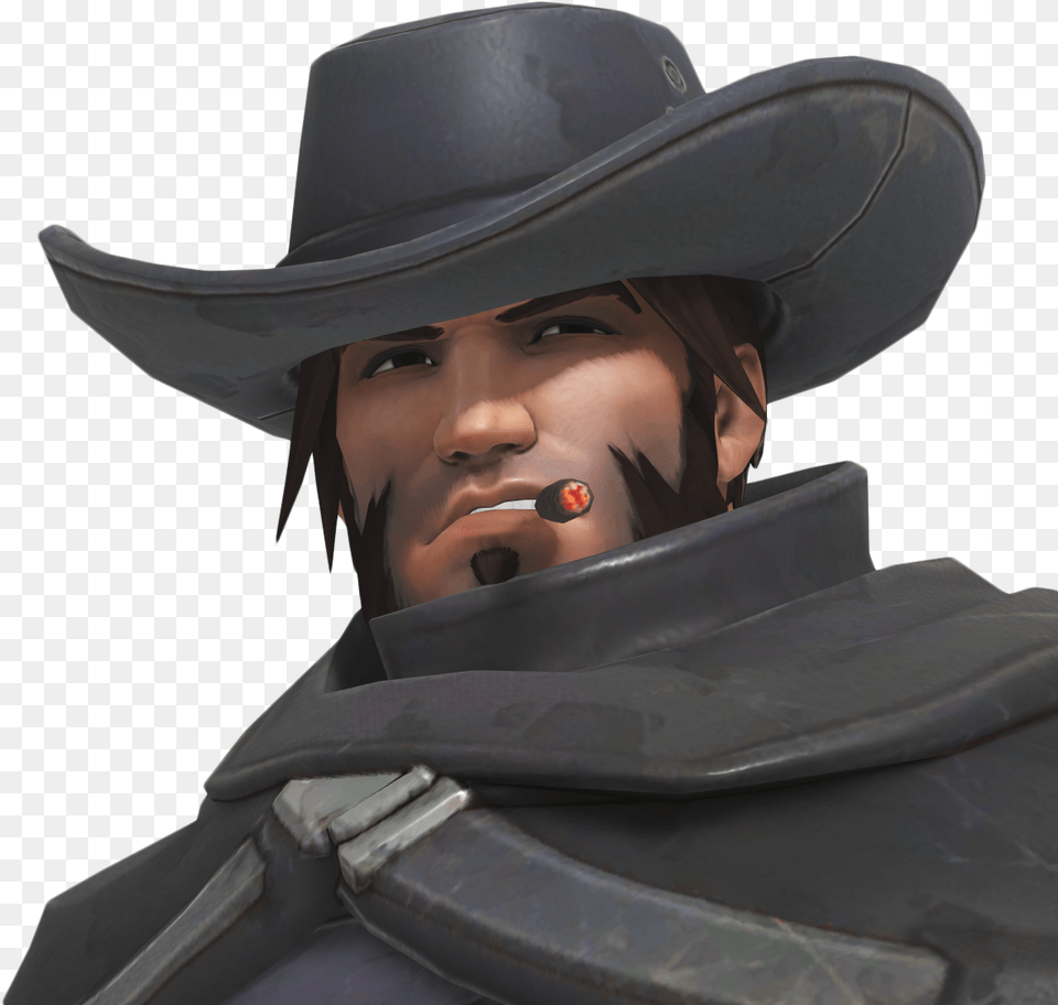 Blackwatch Mccree Transparent, Clothing, Hat, Adult, Female Free Png Download