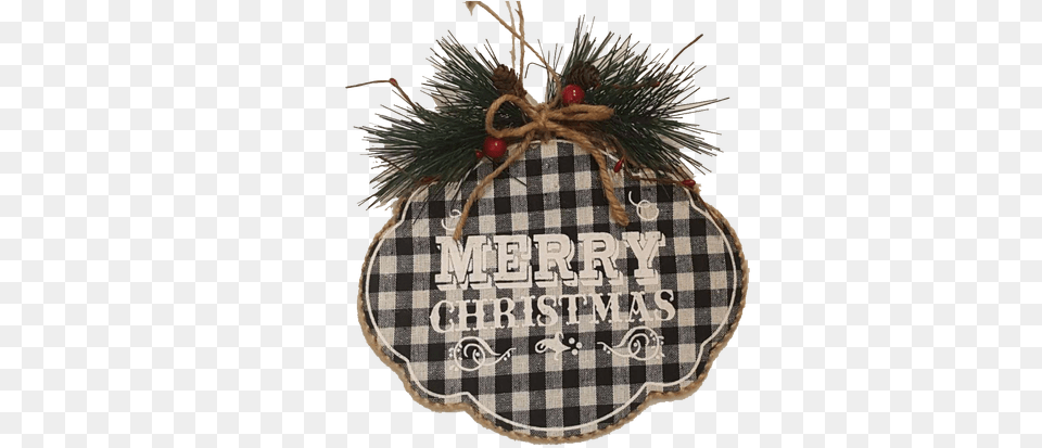 Blackwhite Check Plaid Merry Christmas Sign Black Red Plaid Christmas Decor, Christmas Decorations, Festival, Accessories, Christmas Tree Free Png