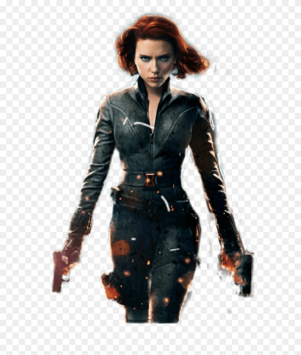 Blackwidow Natasharomanoff Scarlettjohansson Scarlett Johansson Black Widow, Sleeve, Clothing, Coat, Costume Free Png Download