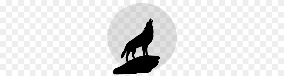 Blackwolf Logo Klrnradio, Silhouette, Animal, Coyote, Mammal Png
