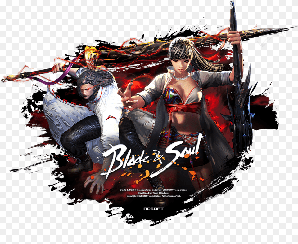 Blade And Soul Warrior New Class Update Splash Blade And Soul Poster, Adult, Person, Woman, Female Free Png