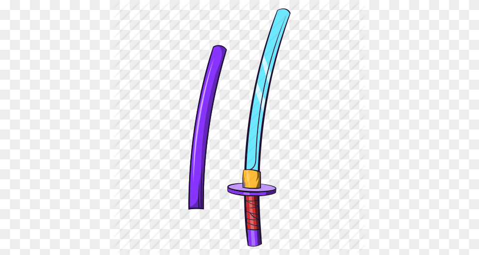 Blade Cartoon Katana Samur Steel Sword Weapon Icon Free Png