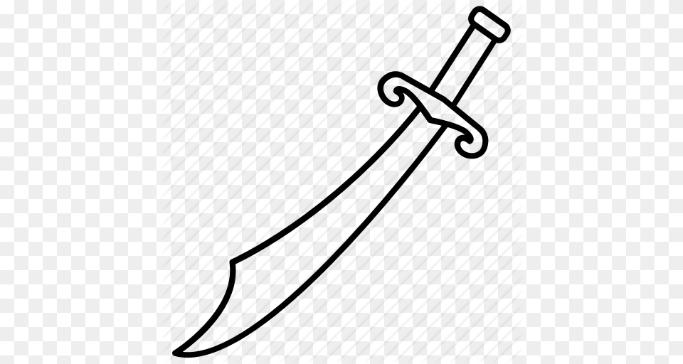 Blade Cutlass Saber Sabre Scimitar Sword Weapon Icon, Dagger, Knife Free Png