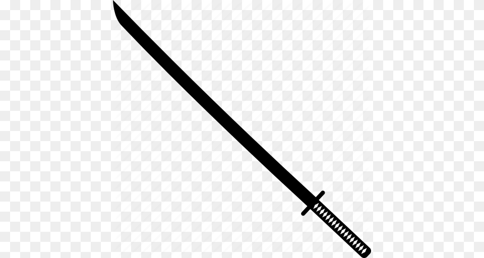 Blade Japanese Katana Ninja Samur Sword Weapon Icon, Spear, Firearm, Gun, Rifle Png Image