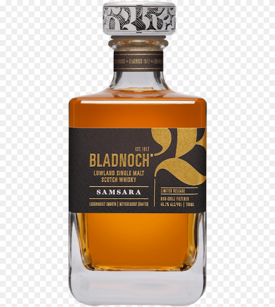 Bladnoch Samsara Single Malt Scotch Whisky Bladnoch Samsara, Alcohol, Beverage, Liquor, Bottle Png