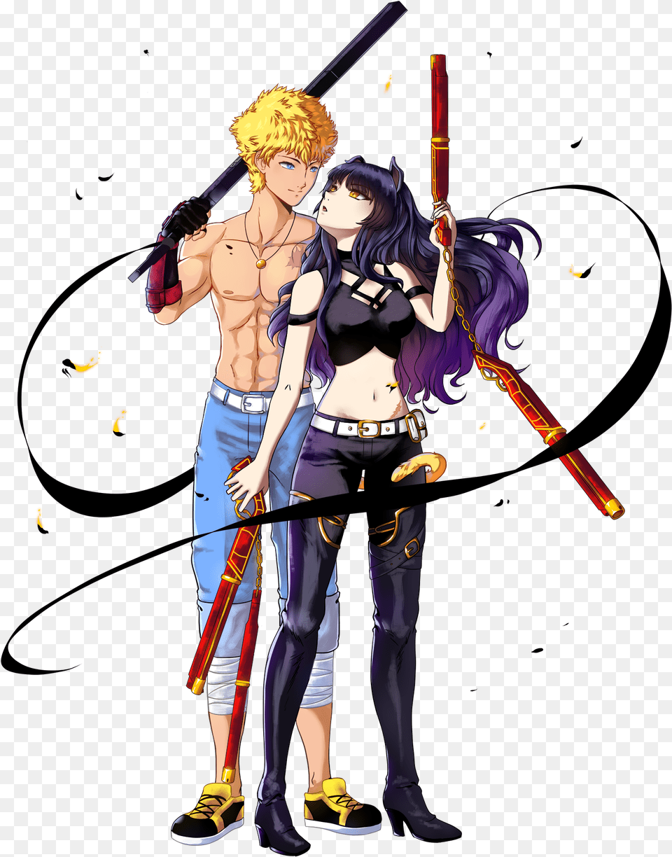 Blake Belladonna Cartoon Fictional Character Ship Rwby, Publication, Book, Comics, Person Free Png