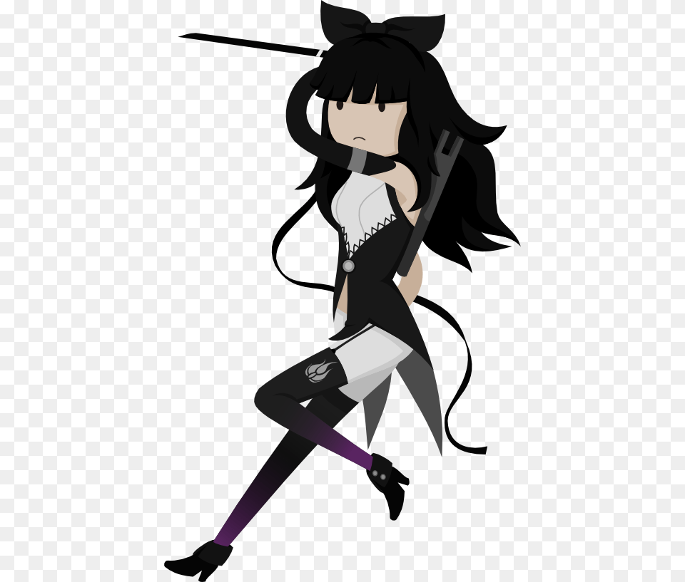 Blake Belladonna From Rwby In An Adventure Time Style Cartoon, Book, Comics, Publication, Animal Png