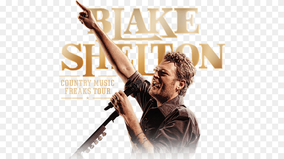 Blake Shelton Country Music Poster, Adult, Person, Man, Male Free Png Download