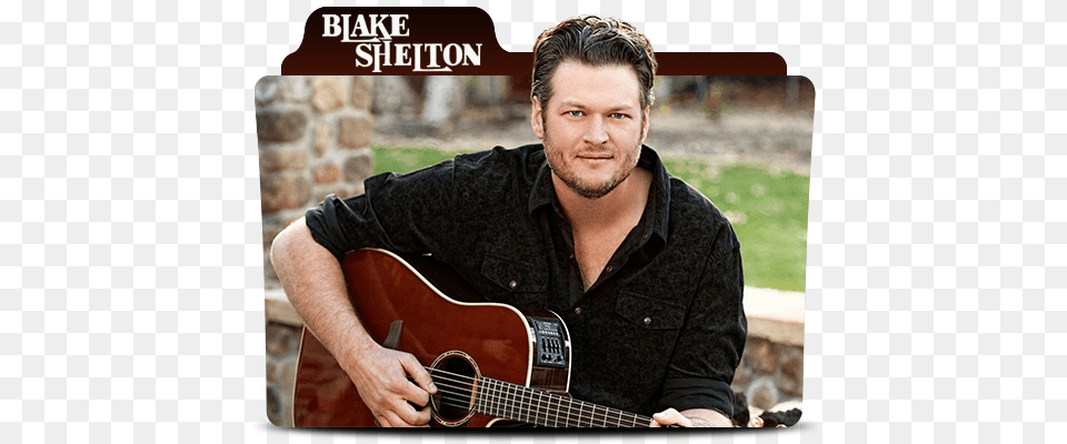 Blake Shelton Folder Icon Music Artists, Guitar, Musical Instrument, Adult, Man Free Png Download