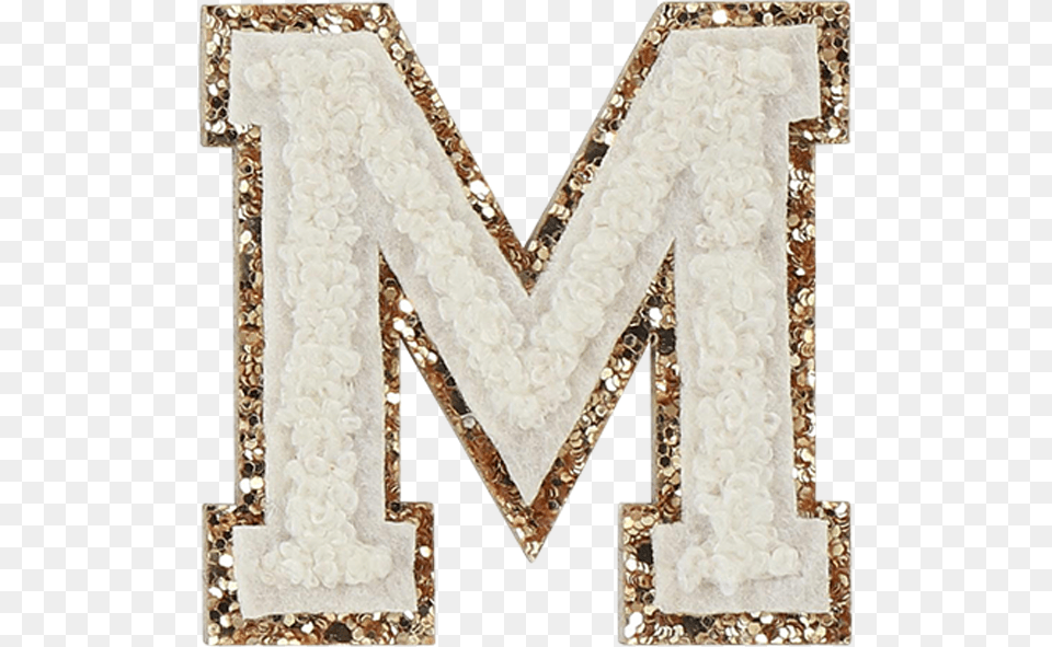 Blanc Glitter Varsity Letter Patches Heart, Accessories, Jewelry, Necklace, Home Decor Png Image
