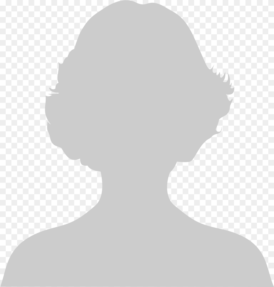 Blank Avatar Female, Silhouette, Person, Body Part, Face Free Png