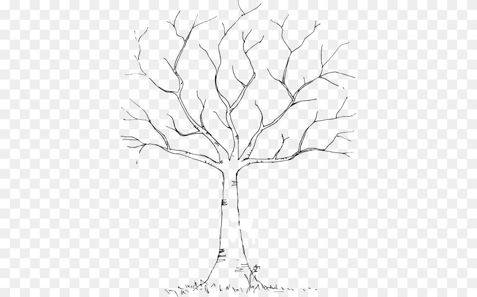 Blank Background Tree For Diy Fingerprint Trees Would Fingerprint Tree Template Wedding, Art, Drawing, Doodle, Animal Free Png
