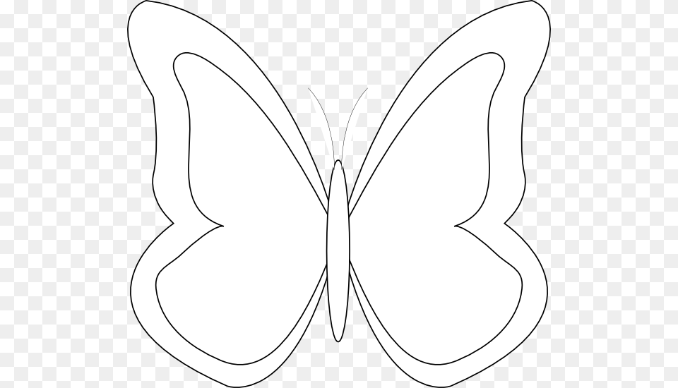 Blank Butterfly Template With Butterfly Clipart Butterfly Outline, Stencil, Smoke Pipe, Art, Drawing Free Png