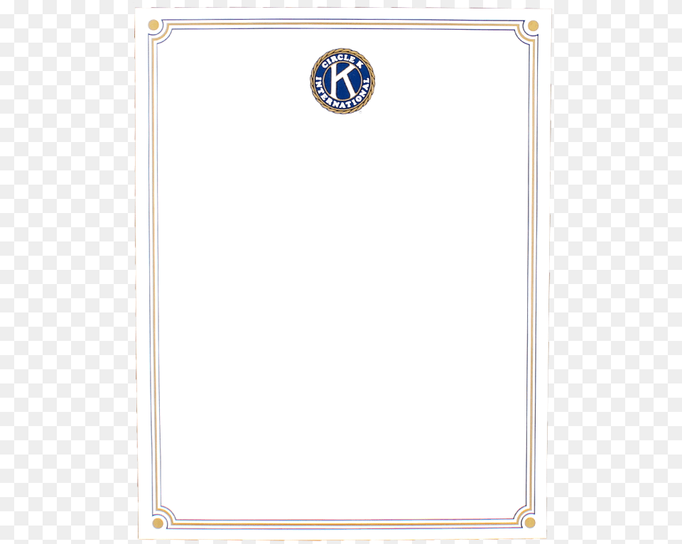 Blank Certificate Form Vertical Kiwanis International, White Board, Text, Logo Free Png