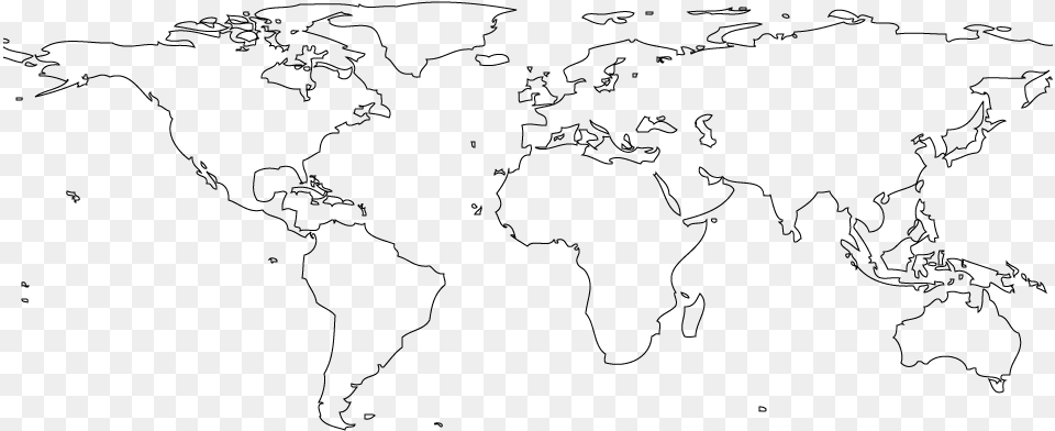 Blank Color World Map High Resolution World Map, Gray Png Image