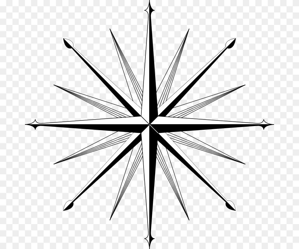 Blank Compass Rose Worksheet Image Group, Symbol, Blade, Dagger, Knife Free Png
