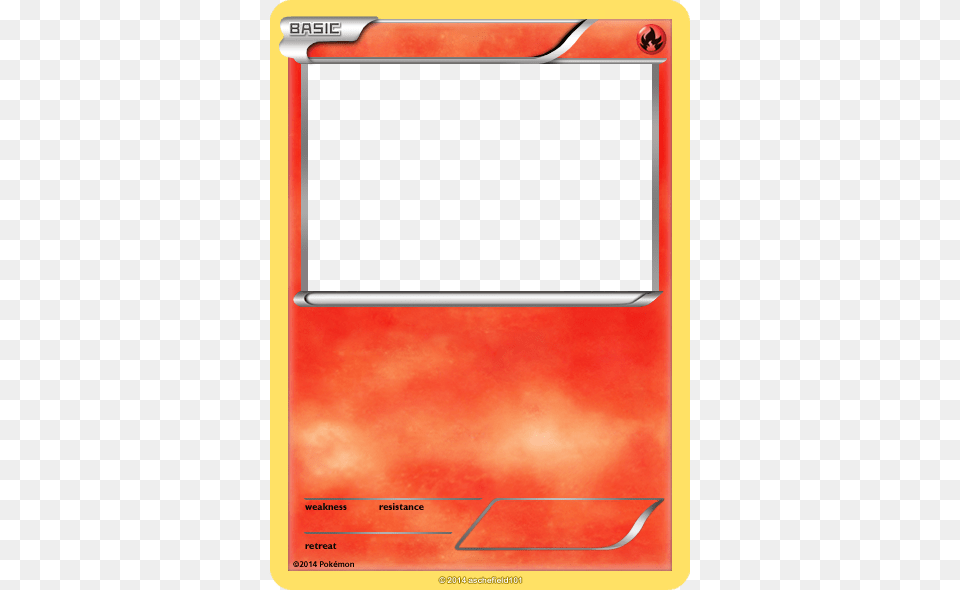 Blank Fire Pokemon Cards Images Blank Pokemon Card, Electronics, Screen, White Board Free Png Download
