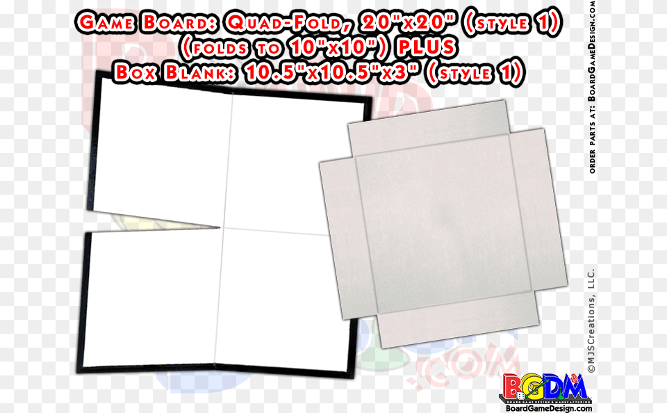 Blank Game Boards And Blank Boxes Make A Foldable Board Game Base, Advertisement Free Transparent Png