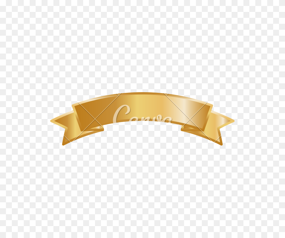 Blank Golden Ribbon Banner, Text, Logo Png Image