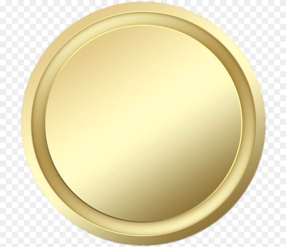 Blank Golden Seal Circle, Gold Png Image