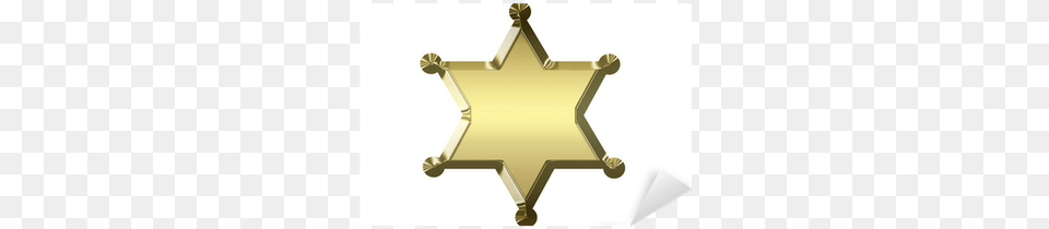 Blank Golden Sheriff Star Isolated On White Background Sheriff, Badge, Logo, Symbol, Star Symbol Png Image