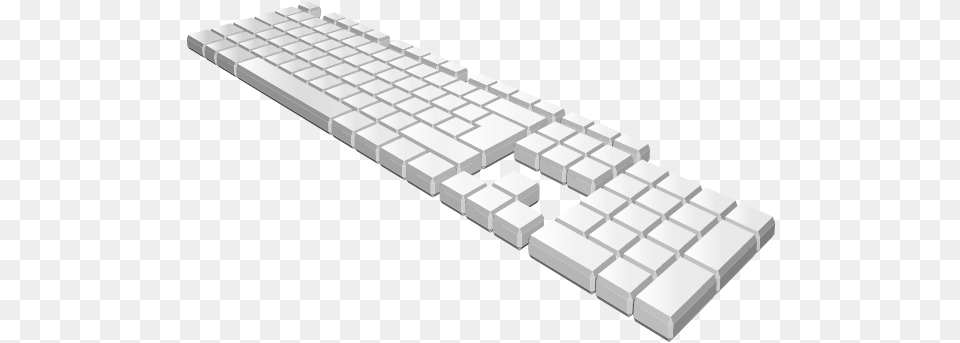 Blank Gray Keyboard Vector Image Keyboard Perspective, Computer, Computer Hardware, Computer Keyboard, Electronics Free Png Download