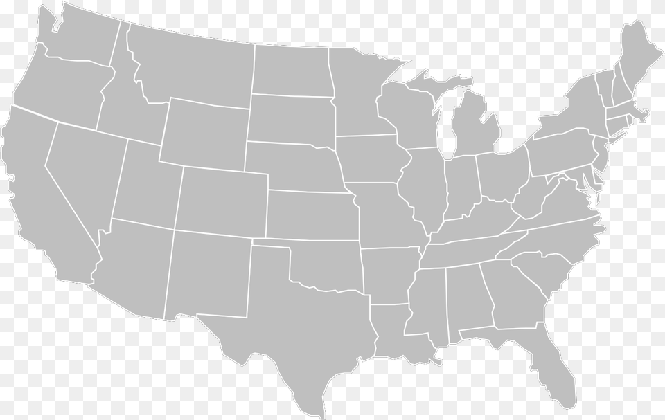 Blank Gray Usa Map White Lines Svg Vector Flag, Chart, Plot, Atlas, Diagram Free Png