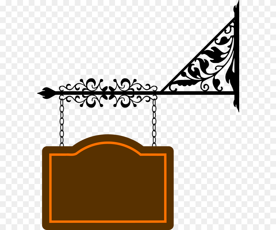 Blank Hanging Sign Download Big Im Hanging Sign Board Clipart, Gravestone, Tomb Png Image