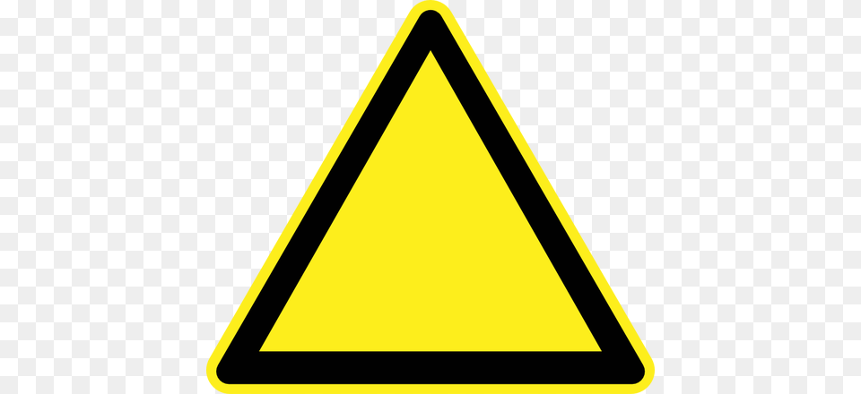 Blank Hazard Warning Sign Vector Image, Symbol, Triangle, Road Sign Free Transparent Png
