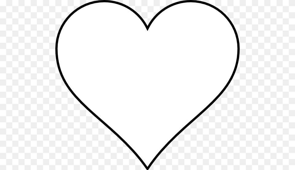 Blank Heart Clip Art White Love Heart Vector, Stencil Free Transparent Png