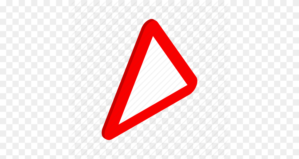 Blank Highway Isometric Red Road Traffic Triangle Icon, Sign, Symbol, Road Sign Free Png Download