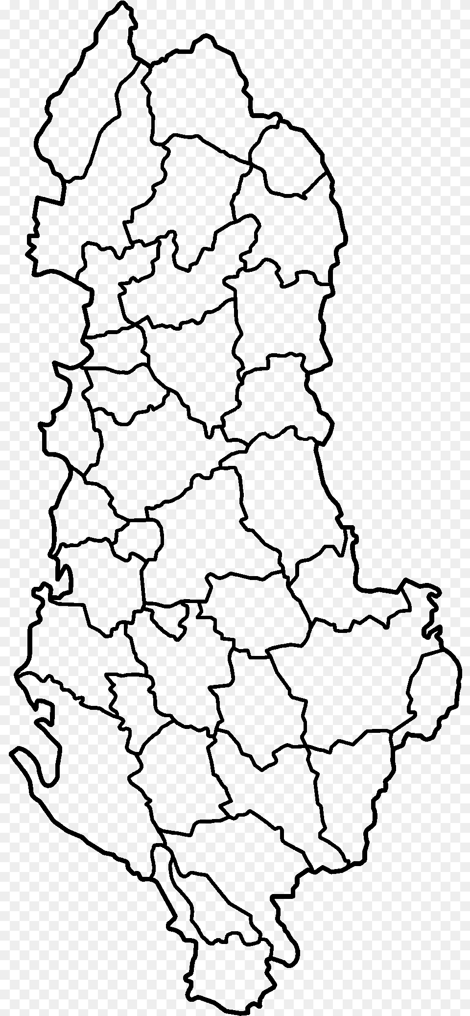 Blank Map Of Albania, Gray Png