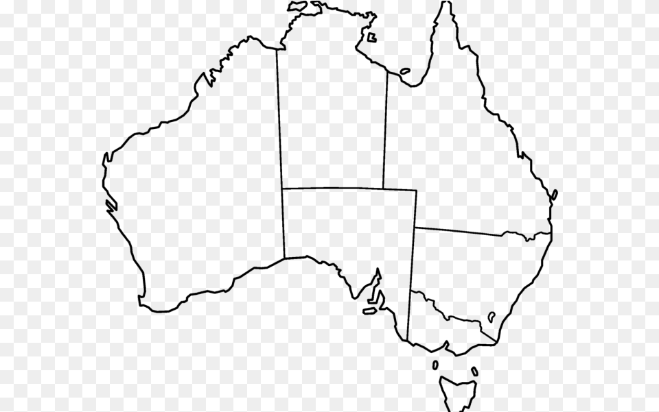 Blank Map Of Australia Printable Printable Blank Map Empty Map Of Australia, Gray Free Png Download