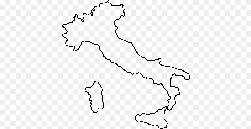 Blank Map Of Italy Pdf Italy Template Map, Gray Free Transparent Png
