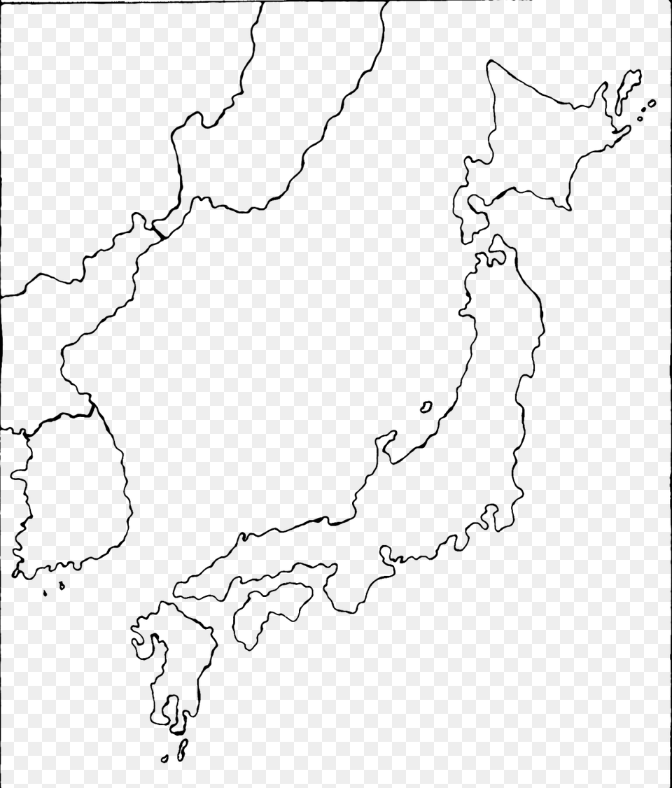 Blank Map Of Japan, Nature, Night, Outdoors, Silhouette Free Png Download